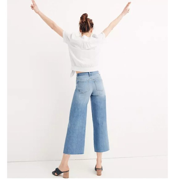 Madewell Wide-Leg Crop Jeans Size 26 - Picture 3 of 5